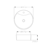 Namizni umivalnik Invena Rondi 47 CM CE-21-001
