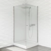 Négyzet alakú profil nélküli zuhanykabin Duso 80x80x195 - átlátszó üveg