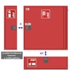 Nesteytyssammuttimen kaappi HWG-33-MODUŁOWY 230x780x250, punainen väri