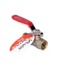 Nickel plated ball valve with gland with half screw with steel lever (DSt) ONYX 1/2 inch