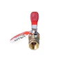 Nickel plated ball valve with gland with half screw with steel lever (DSt) ONYX 1/2 inch