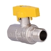 Nickel-plated gas ball valve with aluminum butterfly (MAI) (NW version) ORION 1/2"