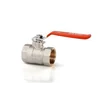 Nickel plated ORO ball valve with steel lever choke (DSt) (N-N version) 1 1/4 inch