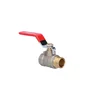 Nickel plated standard ball valve with choke, PN16, 1/2 inch PN16 with steel lever, version N-W,16 bar/120C