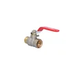 Nickel plated standard ball valve with choke, PN16, 1/2 inch PN16 with steel lever, version N-W,16 bar/120C