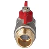 Nickel plated standard ball valve with gland, PN16, 3/4 inch PN16 with butterfly, version N-W,16 bar/120C