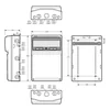 Niet uitgerust ABS-paneel 16 transparante inspectiedeurmodules 506x330x155mm IP65 IK08