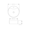 Νιπτήρας πάγκου Invena Rondi 41 CM CE-20-001
