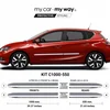 Nissan Pulsar – CHROME juostelės šoninės apsauginės durys