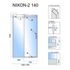 Nixon sliding shower door 2 140 cm - EXTRA 5% DISCOUNT WITH CODE REA5