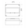 NOARK Kunststof N/T hermetische schakelapparatuur 1x12M PHS IP65 12T 1000V (101494)