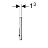 Nuleidimo mygtukas Sigma01, priekis, blizgus chromas