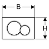 Nuleidimo mygtukas Sigma01, priekis, blizgus chromas