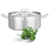 Oală de catering din oțel inoxidabil cu capac 12l Ø32 Cm Hendi 830604 - 10 Ani garanție