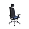 Office chair with armrests Velito BT HD - blue / black / chrome