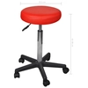 Office stools, 2pcs., Red, 35,5x98cm, artificial leather
