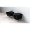 Окачена тоалетна чиния Rea Carter Rimless Black със седалка с плавно затваряне - допълнителна 5% отстъпка с код REA5