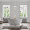 Omnires SIENA SIENAWWBP Freestanding bathtub 161x81, cast marble, white