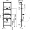 Onnline flush-mounted urinal frame, mounting brackets included