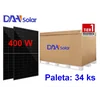 Painéis bifaciais DAH Solar DHM-54X10/BF/FS(BB)-400W,, tela inteira, totalmente preto