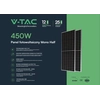 PAINEL FOTOVOLTAICO VT-450 POTÊNCIA 450kWP / MONO CRISTALINO / MEIO CORTE / EM ESTRUTURA DE ALUMÍNIO / CABO 0,55CM 4mm² / DIMENSÕES (D:2094*1038*35MM)