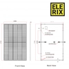 Painel solar ELERIX Mono Half Cut 410Wp 120 células, Palete 30 pcs (ESM-410) Preto