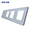 Panel cuádruple de vidrio WELAIK 0+zás+zás+zás - gris