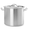 Panela De Aço Inox Com Tampa 32l Ø40 Cm Hendi