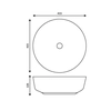 Πάγκος νιπτήρας Corsan 649988 στρογγυλός 41,5 x 41,5 cm