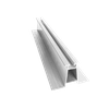 Panou solar mini șină din aluminiu pentru placă trapezoidală, panou sandwich, înalt, 60x90x385mm (fără EPDM și orificiu)