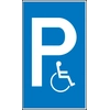 Parking sign plasticB250xH400 mm Only for the disabled