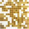 PAVEMOSA Mosaico in vetro per piscina marrone-bianco