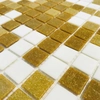PAVEMOSA Mosaico in vetro per piscina marrone-bianco