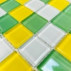 PAVEMOSA Skleněná mozaika mix zeleno-žlutá