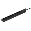 PDU rack bővítő 19" 8 schuko aljzatok 45 fokok 3 méter H05VV-F 3G1.5 230V 3500W IP20