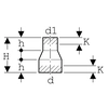 PE symmetrical reducer d110/90