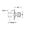 Peidetud sulgeventiil Tres ESE-23 1/2" 13315510C