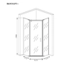 Pentagonal Shower Cabin Sea-Horse Stylio New 90 chrome BKM502PT+