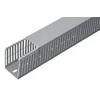 Perforated cable channel 2m slotted 40x25mm gray for electrical circuits in panels