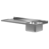 Piano in acciaio inox con lavello 180x60 Polgast Bl-201186