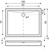 Piatto doccia rettangolare Kerra Victor 100 x 90 cm