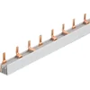 Pieptene busbar tip pin 3 poli 12pini(4x3 module) 63A 210mm 10mm² pentru conexiuni in sigurante