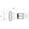 Pistoke 4 poly 3P+E 125A kiinnitys kaapeliin 6h 380V IP67 kolmivaiheinen CEE-matkapuhelin