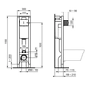 Planmonteret toiletramme + krom knap Ideel Standard Eco E2332AA