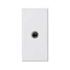 Plaque K45/2 prises mini-jack 22,5x45mm + insert, bornes à vis, blanc