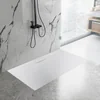 Plato de ducha Rea Basalt Long rectangular blanco 80x120- Además 5% descuento con código REA5