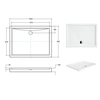 Plato de ducha rectangular Besco Alpina Slimline 100 x 80 cm con carcasa - 5% DESCUENTO adicional con código BESCO5