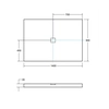 Plato de ducha rectangular Besco Nox Ultraslim 140 x 90 cm BMN140-90-BC - DESCUENTO adicional 5% en código BESCO5