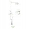 PLATO SHOWER SET WITH A CONCEALED MIXER