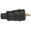 Plug 2P+Z 16a IP44 black rubber